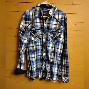 Buckle black mens shirt